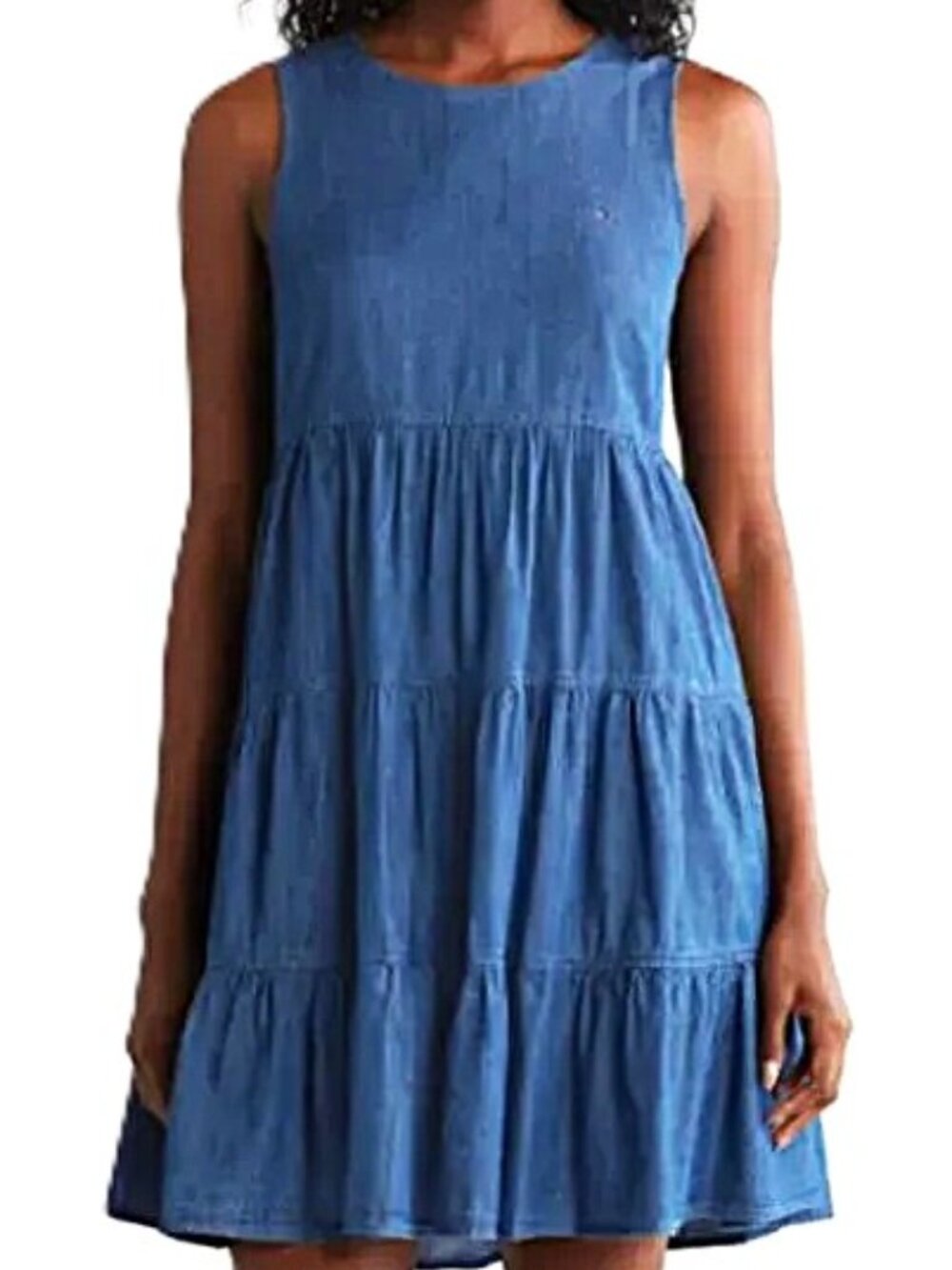 Tommy Hilfiger Sleeveless Tiered Soft Denim Dress Size 22W